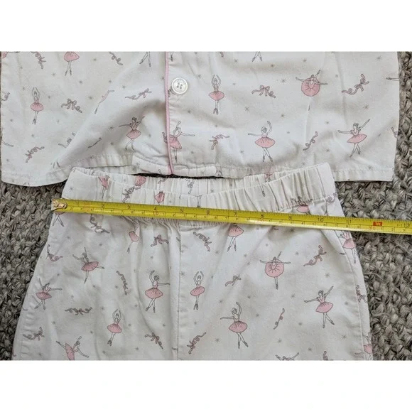 Petite Plume Classic Pajamas Set Flannel Button Down Ballerina Girls 10 - Picture 9 of 10